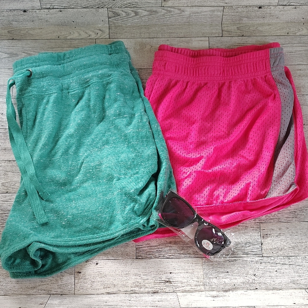 Athletic Works USED Women's Gym Shorts Set Of 2 Size Large